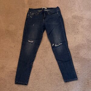 GAP Dark Blue Distressed Skinny Jeans